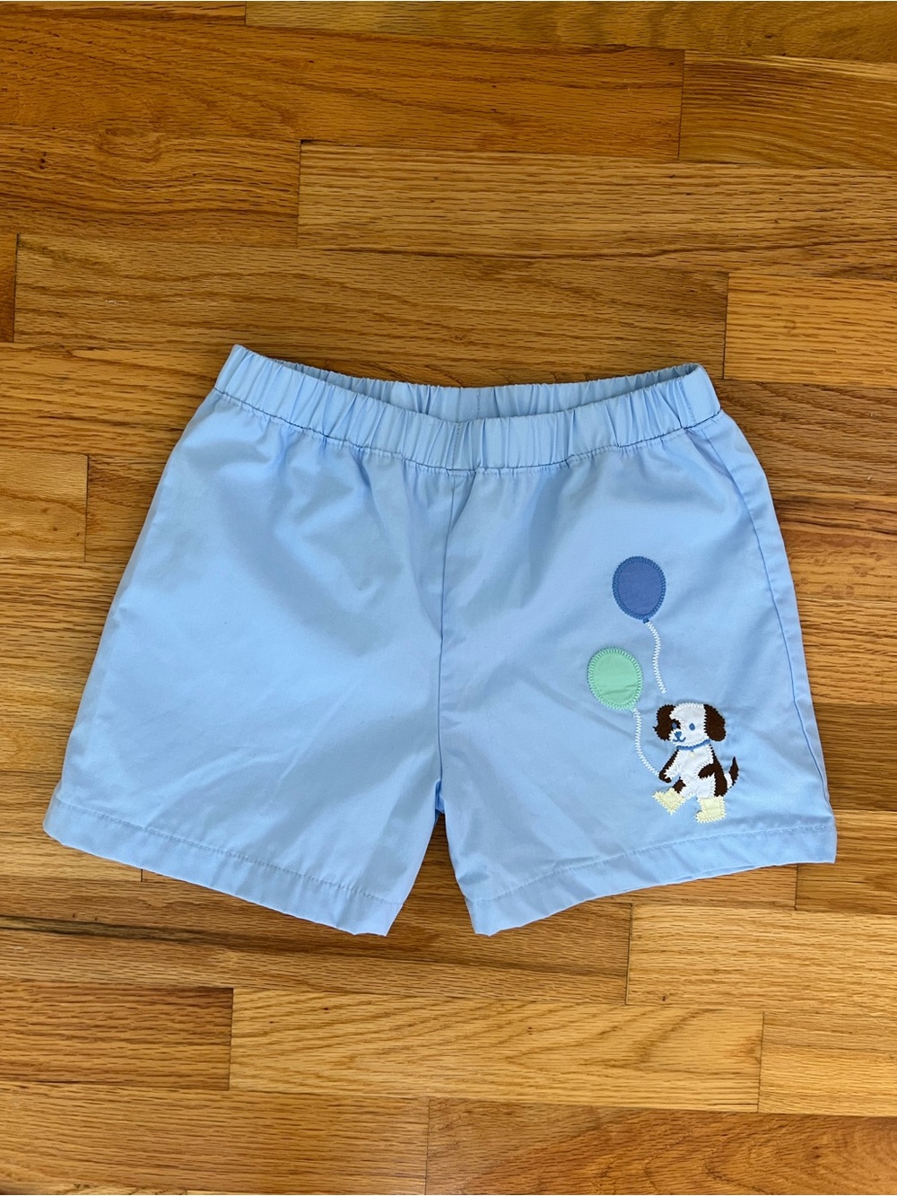 Beaufort Bonnet Light Blue Boys' Shorts with Puppy & Balloons